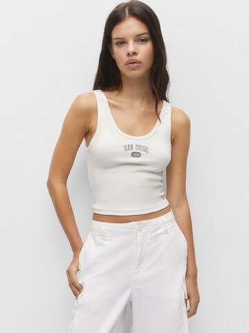 Pull&Bear Top - Biela: predná strana