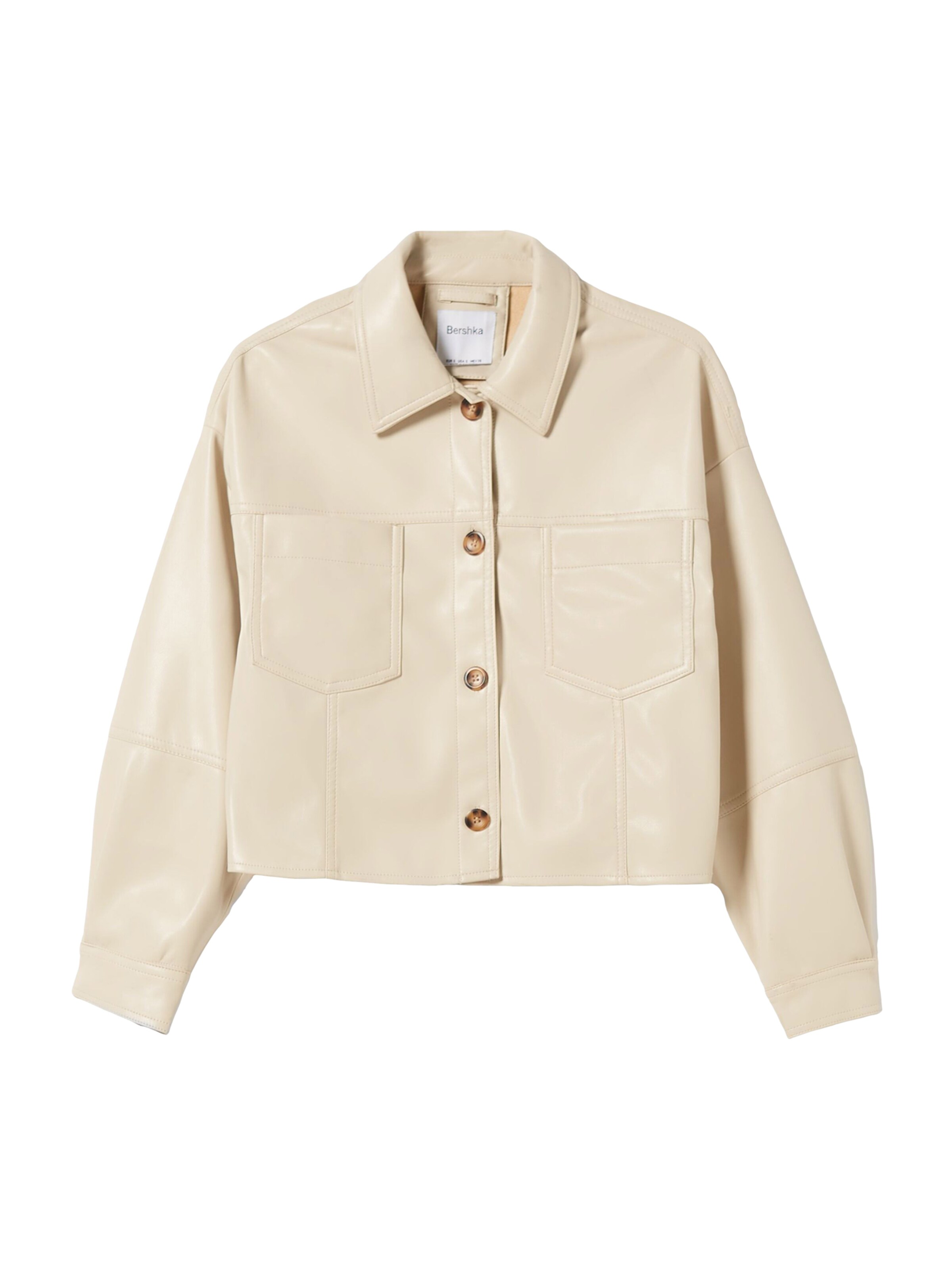 Bershka Övergångsjacka i beige: framsida