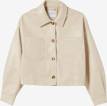 Bershka Between-Season Jacket in Beige: front