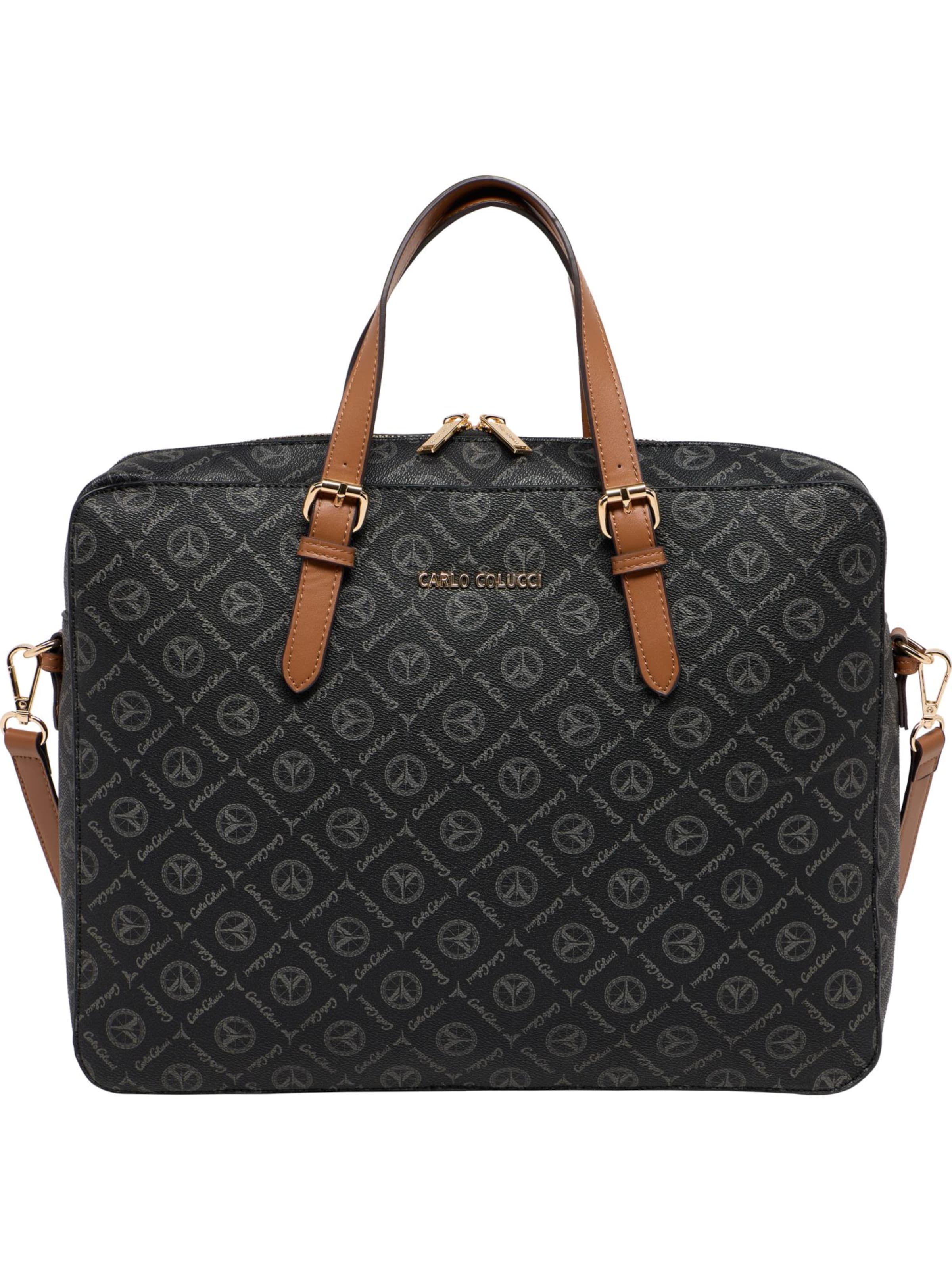 Carlo Colucci Laptop bag ' Desiderati ' in Black: front