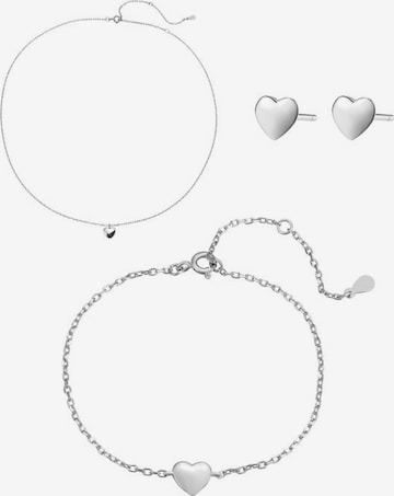 Hey Happiness - Conjunto de joyería 'Pure Love' en plata: frente