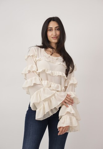 CHERRY KOKO Bluse in Beige: Vorderseite