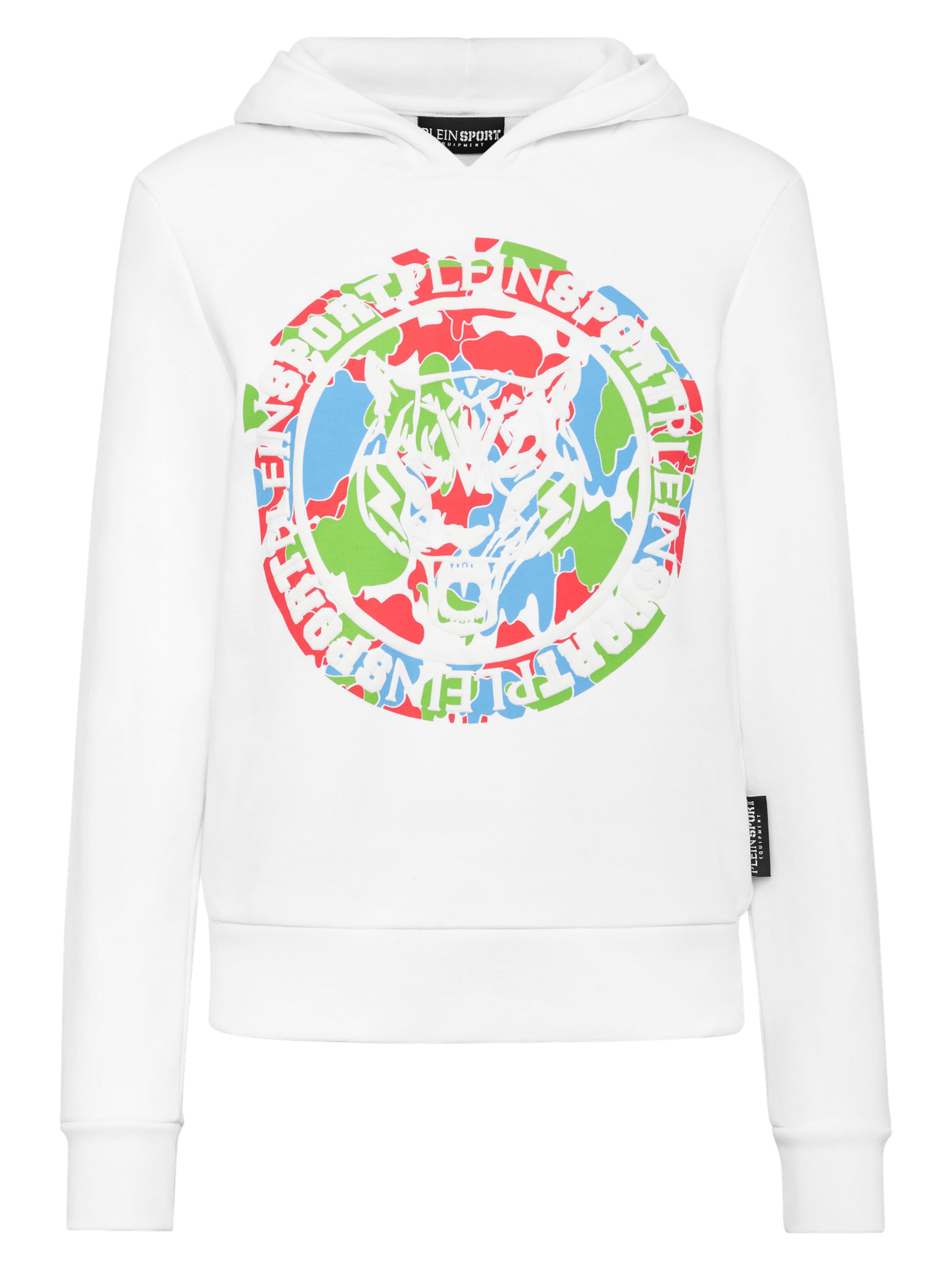 Felpa 'Carbon Tiger' di Plein Sport in bianco: frontale