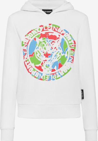 Plein Sport - Sudadera 'Carbon Tiger' en blanco: frente