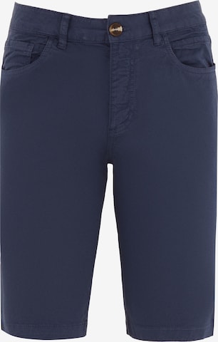 Organication Shorts in Blau: Vorderseite