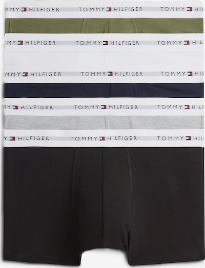 S dydžio Boxer trumpikės iš Tommy Hilfiger Underwear, spalva – tamsiai mėlyna / pilka / alyvuogių spalva / juoda / balta, Prekių apžvalga
