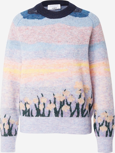 florence by mills exclusive for ABOUT YOU Sweater 'Flurry' in Navy / Pastel purple / Pastel orange / Pastel pink, Item view