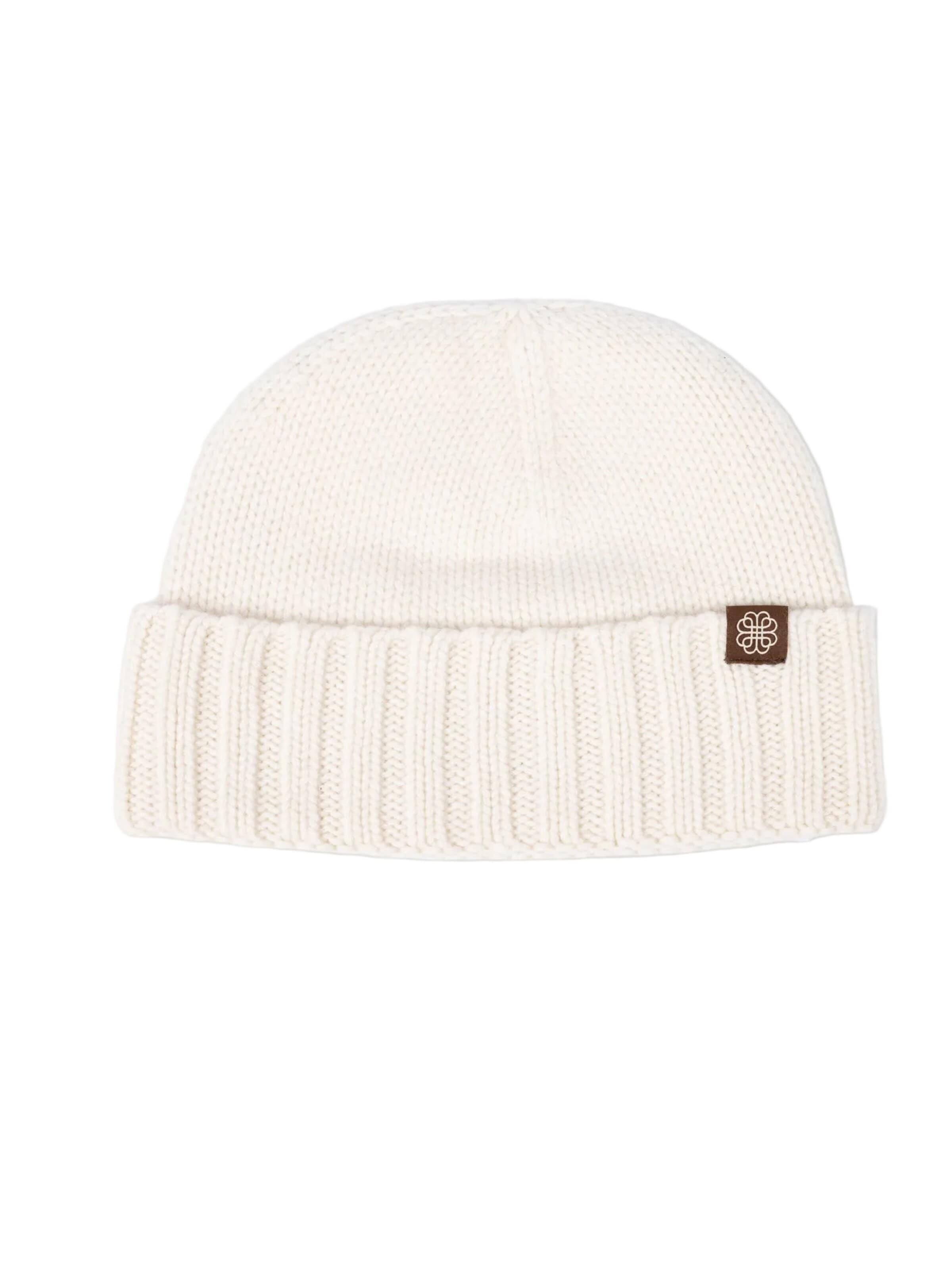 GOBI Cashmere Mössa 'Unisex Beanie' i vit: framsida