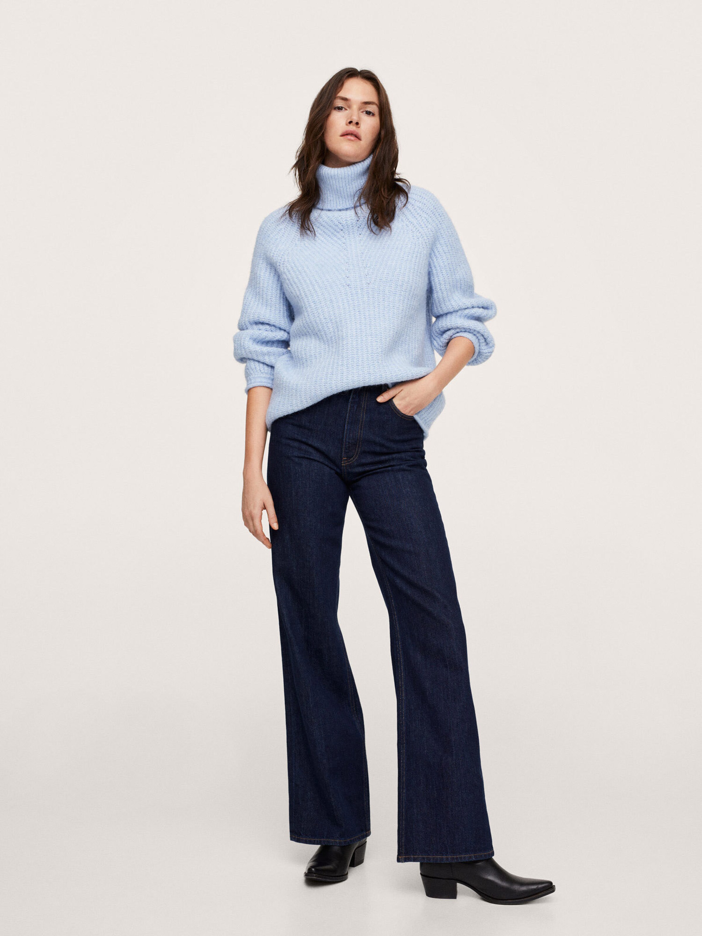 Frauen Pullover & Strick MANGO Pullover 'Halfisin' in Hellblau - EF59587 Frauen Pullover & Strick MANGO Pullover 'Halfisin' in Hellblau - EF59587