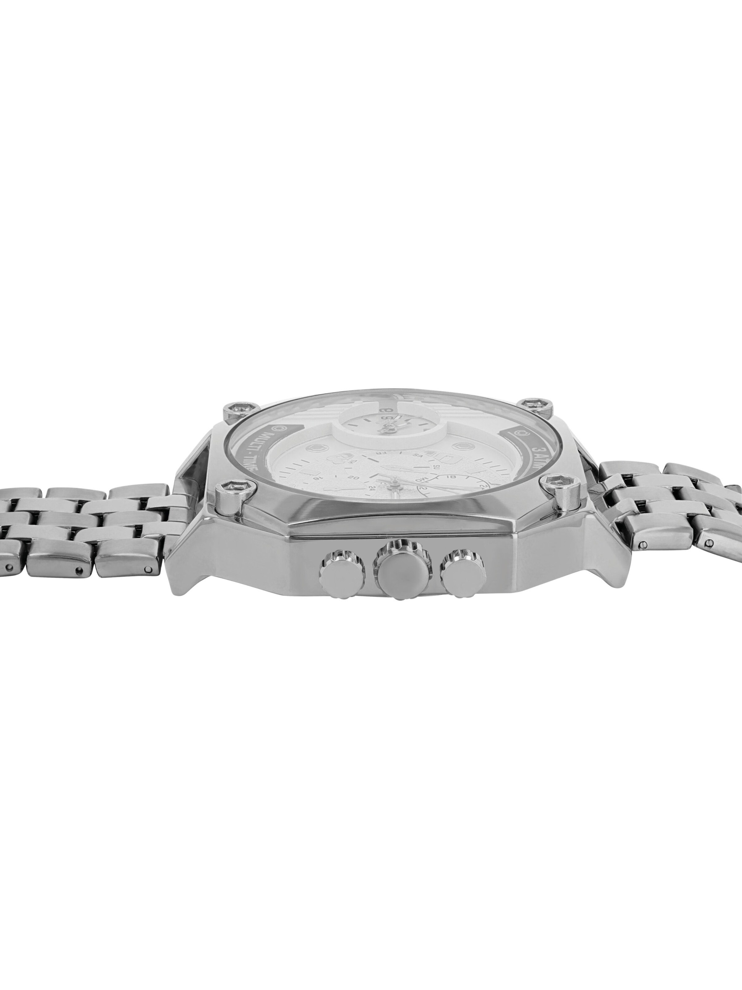 Raptor Analog Watch 'Magnus, Mineralglas' in Silver