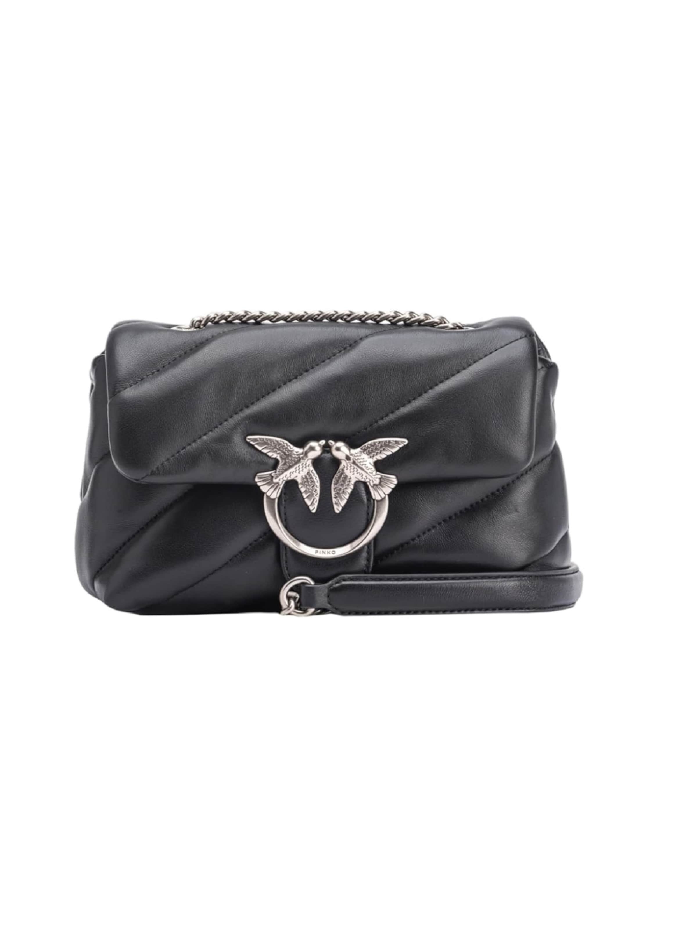 Borsa a spalla '100039 A0F2' di PINKO in nero: frontale