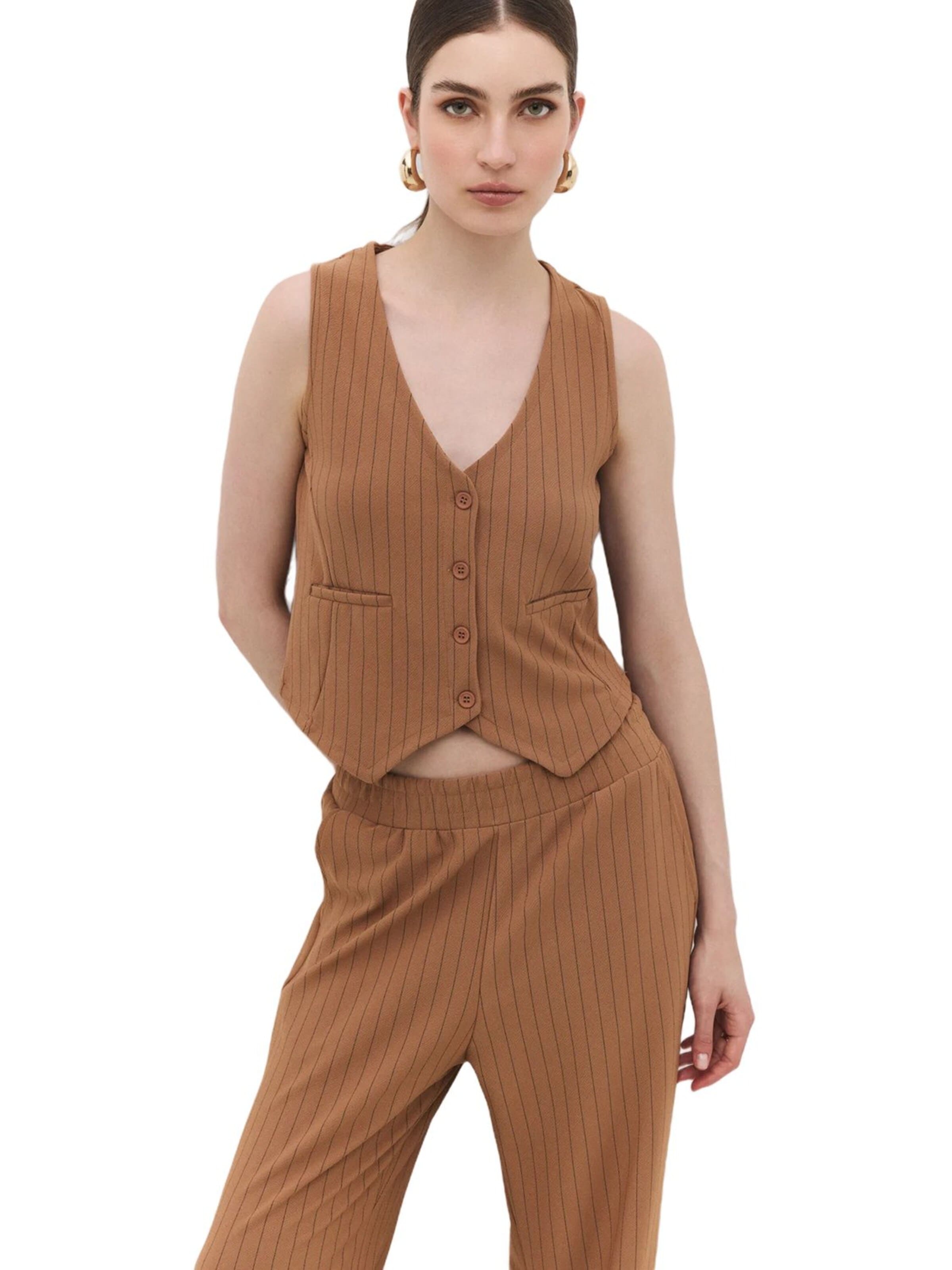 No Matter What Suit vest in Brown