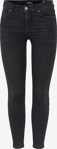 PIECES Skinny Jeans 'Delly' in Black: front