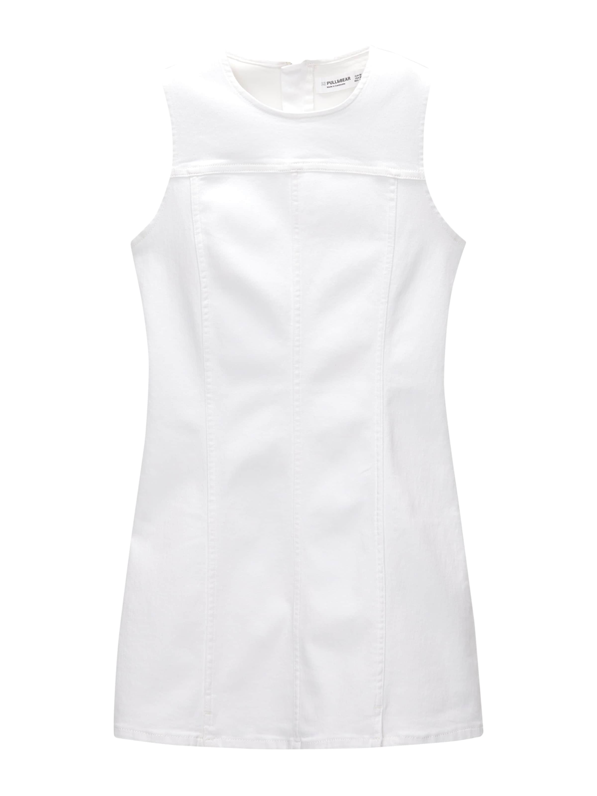 Pull&Bear Kleid in Weiß: Vorderseite