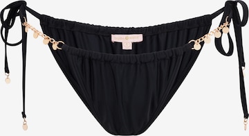 Moda Minx Bikinibroek 'Clarissa Coin Rouched Tie Side' in Zwart: voorkant