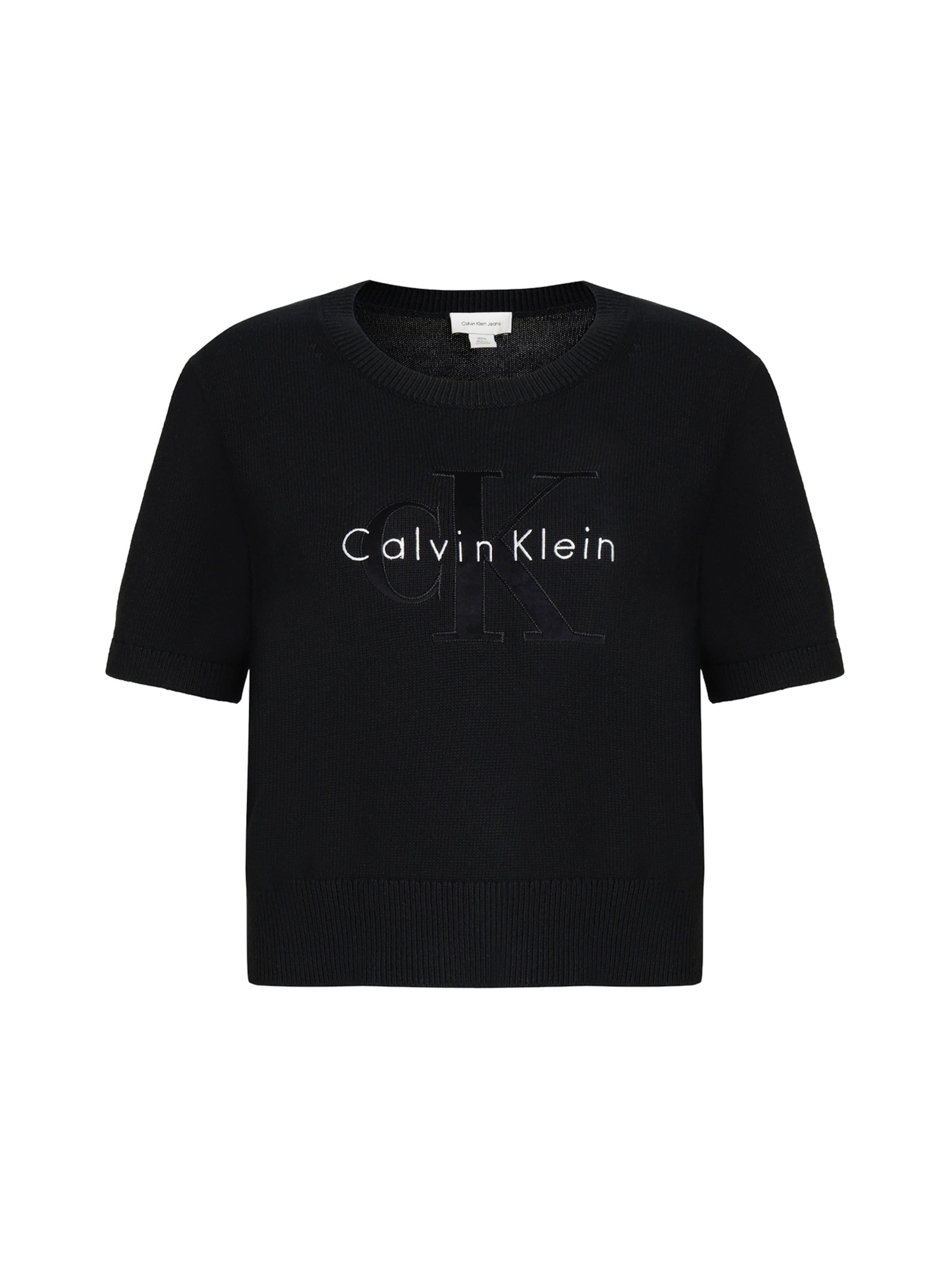 Pull-over Calvin Klein Jeans en noir : devant