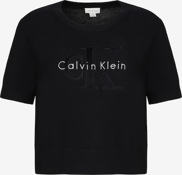 Pull-over Calvin Klein Jeans en noir : devant