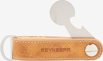 Keykeepa Key Ring 'Loop ' in Brown: front