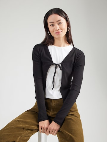 PIECES Вязаная кофта 'PCKitte' в Черный: спереди