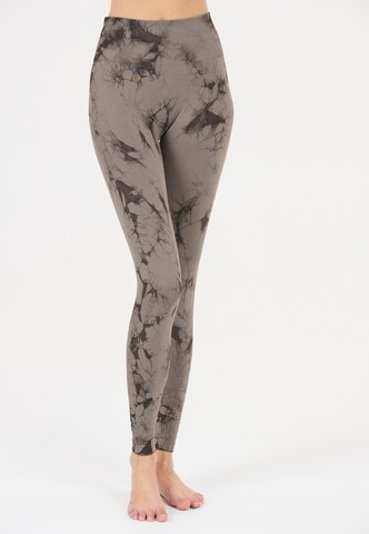 Athlecia Skinny Sporthose 'Theresa' in Grau: Vorderseite