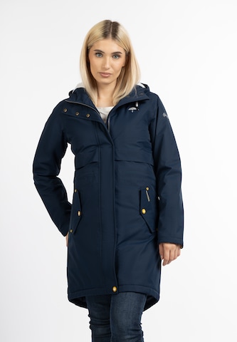 Manteau fonctionnel Schmuddelwedda en bleu : devant