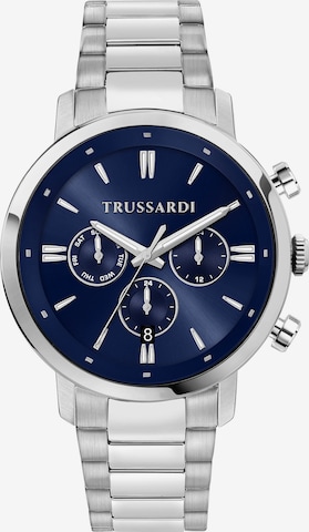Trussardi Analoguhr in Blau: Vorderseite