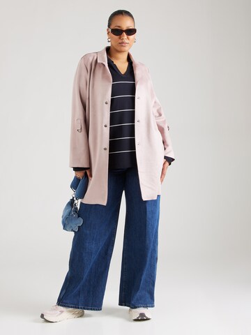 ONLY Carmakoma Between-Seasons Coat 'CARJOLINE' in Pink