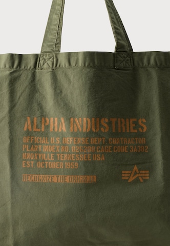ALPHA INDUSTRIESShopper torba - zelena boja: prednji dio