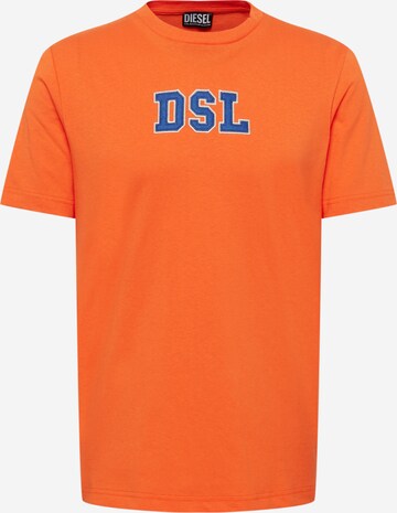 DIESEL Shirt 'JUST' in Oranje: voorkant