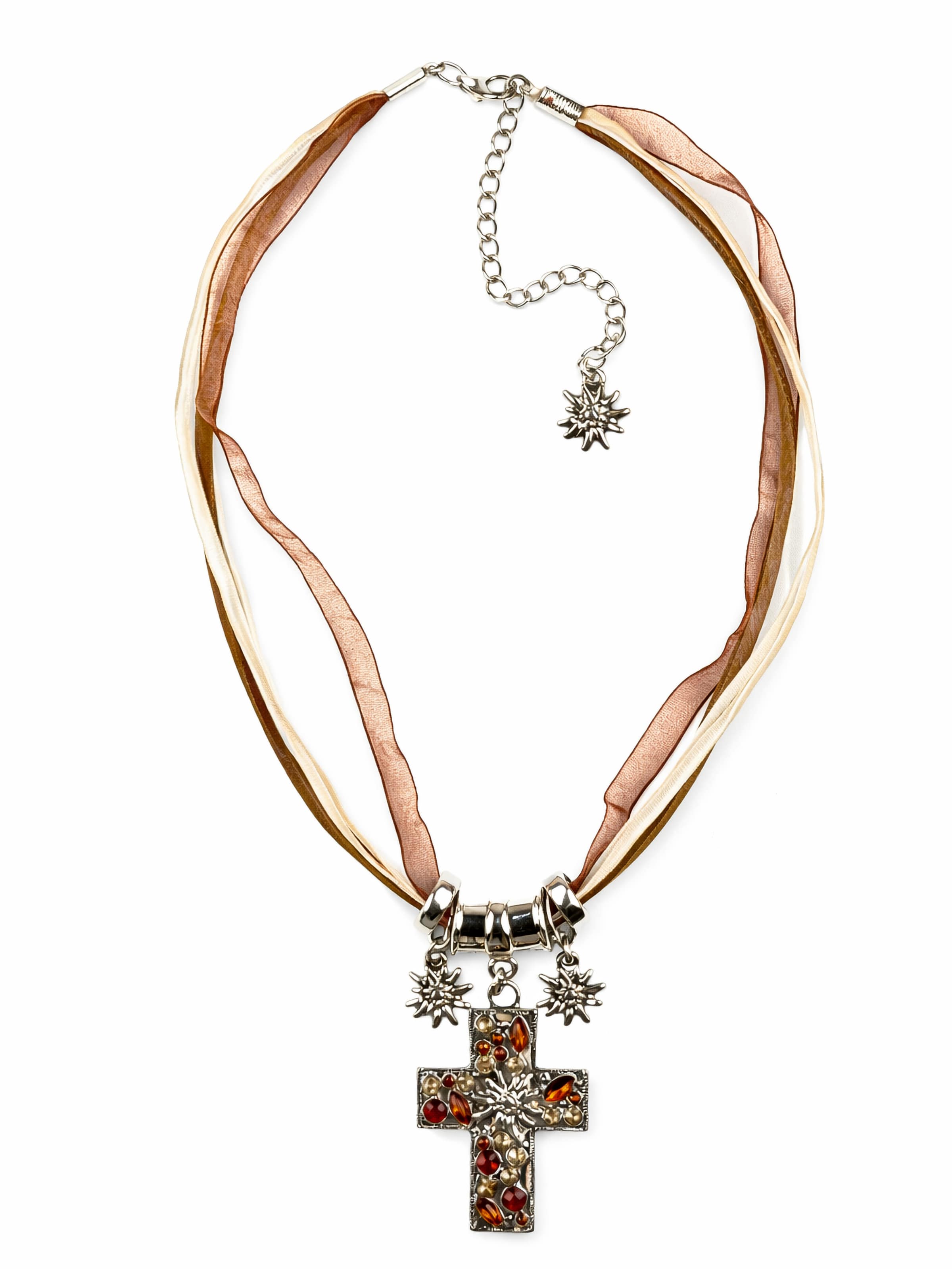 Allgäu Rebell Necklace 'Hannelore' in Brown: front