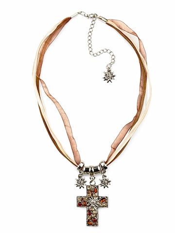 Allgäu Rebell Necklace 'Hannelore' in Brown: front