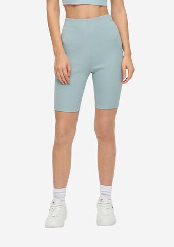 QS Skinny Leggings in Blauw: voorkant