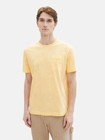 T-Shirt TOM TAILOR en jaune : devant