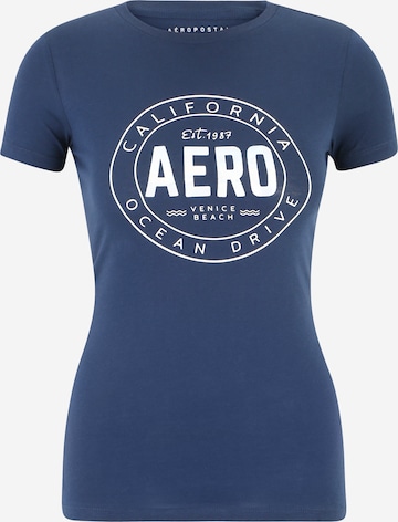 T-shirt AÉROPOSTALE en bleu : devant