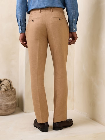 Next regular Bukser med fals i brun