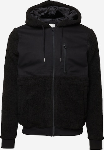 !Solid Between-Season Jacket in Black: front