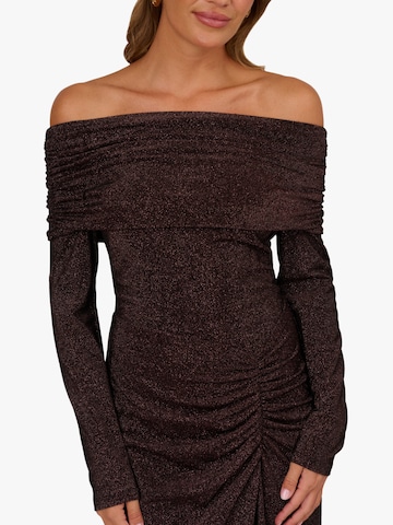 Adrianna Papell Knitted dress in Brown