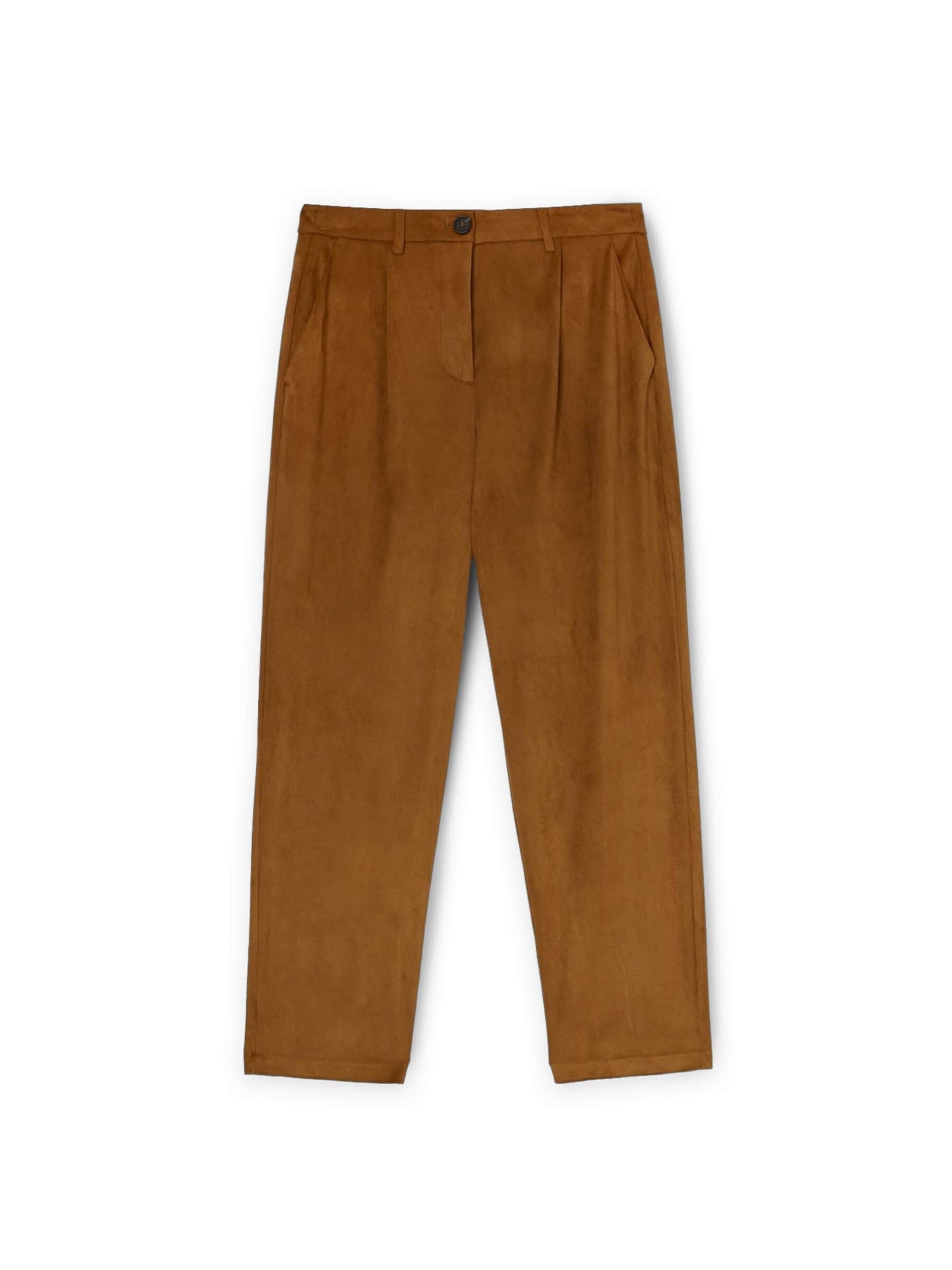 MOTIVI Regular Broek in Bruin: voorkant