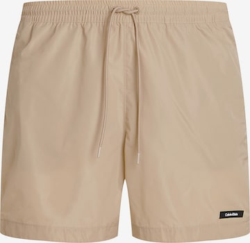 Calvin Klein Swimwear Board Shorts 'Essentials' in Beige: front