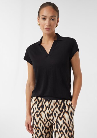 COMMA Poloshirt in Schwarz: Vorderseite
