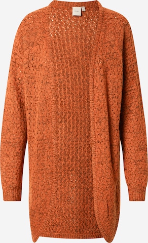 ICHI Knit cardigan 'Olanda' in Brown: front