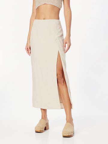 NA-KD Rok in Beige: voorkant