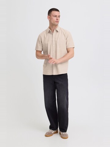 BLEND - Ajuste regular Camisa ' BHAban Slub Linen Mix ' en beige