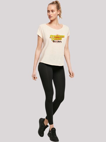 F4NT4STIC Shirt 'Stranger Things Comic Heads Netflix TV Series' in Beige