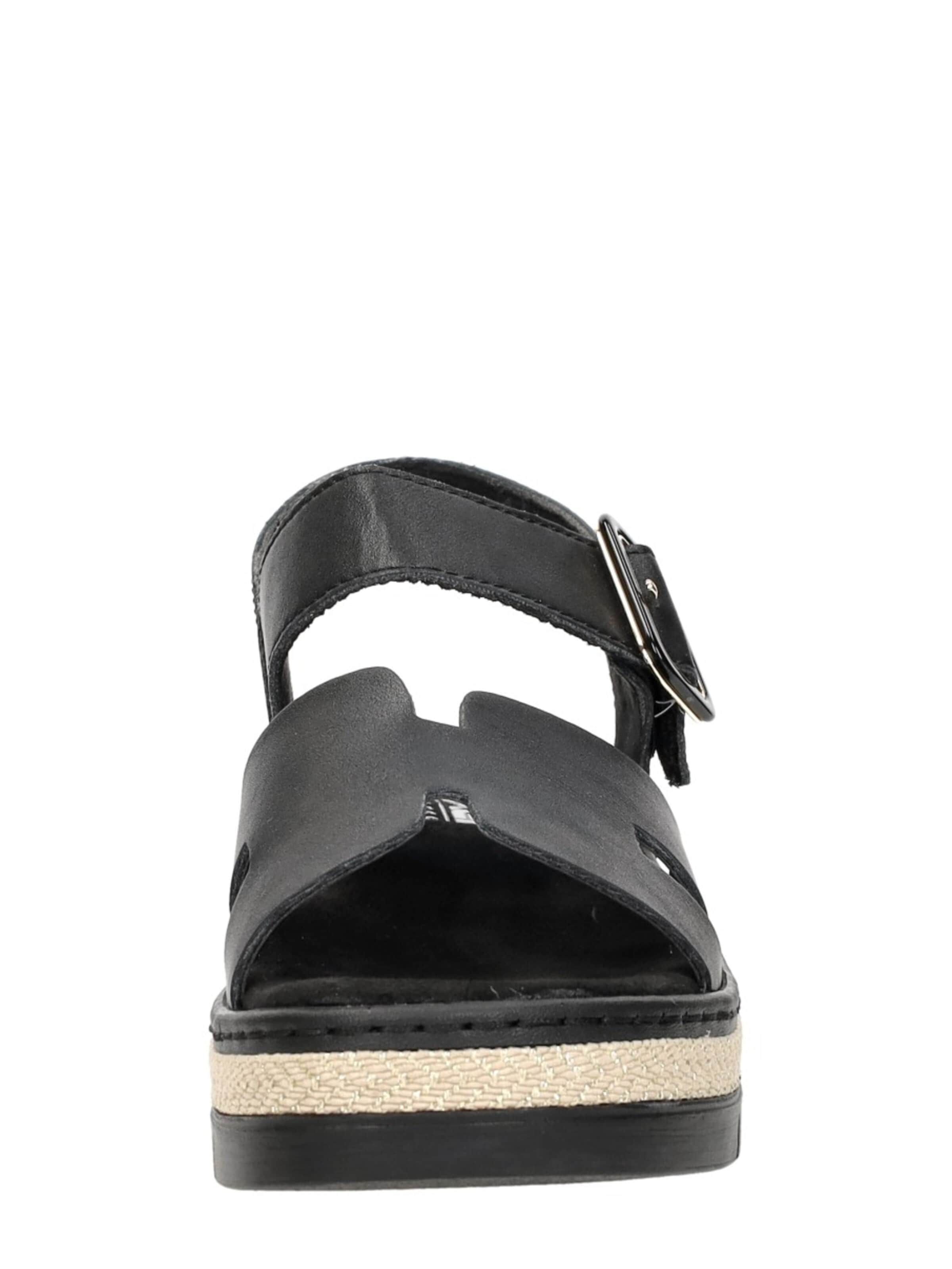 Rieker Sandal 'Sandalen Plat' in Black