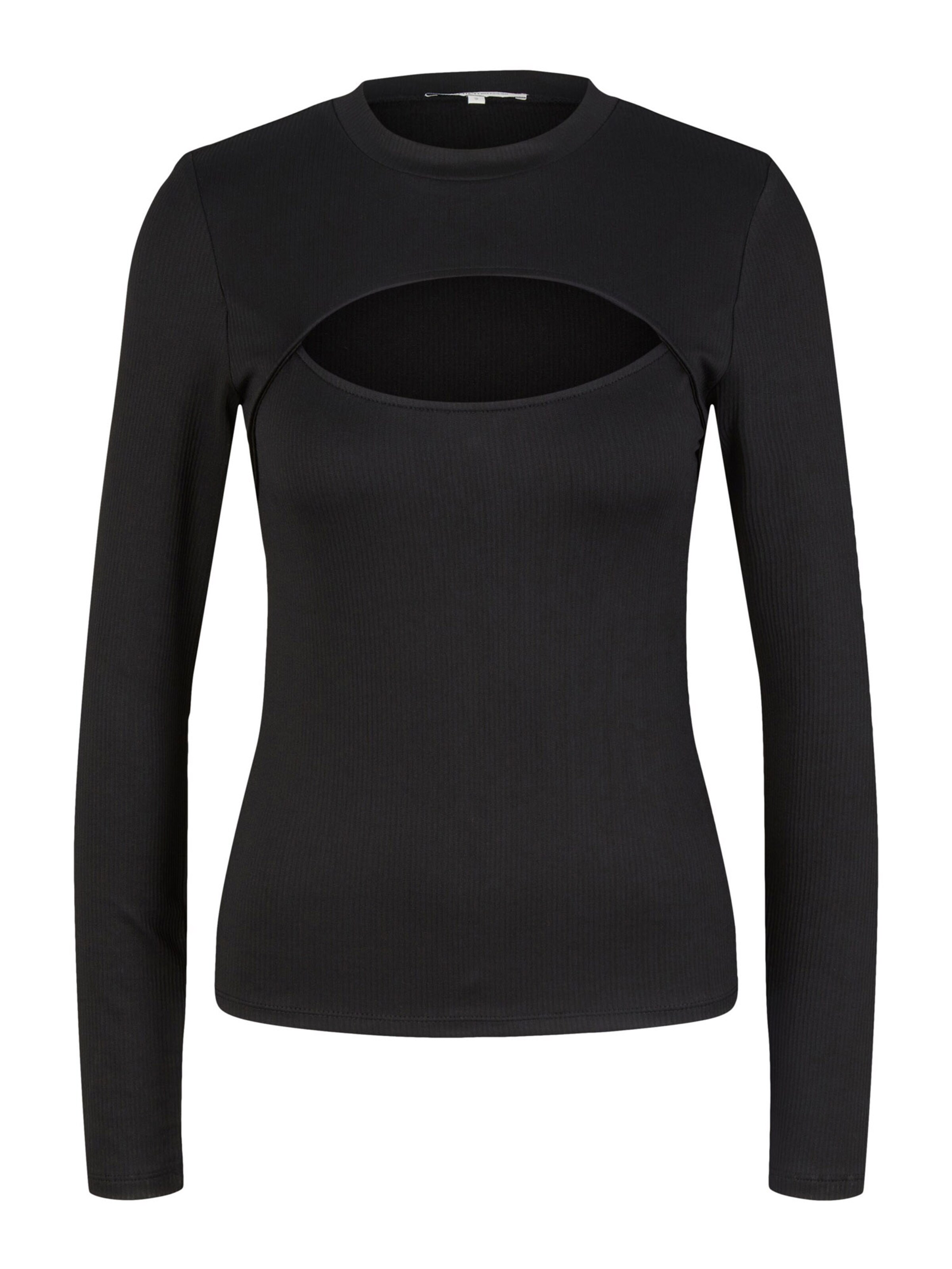 TOM TAILOR DENIM Shirt in Schwarz: Vorderseite