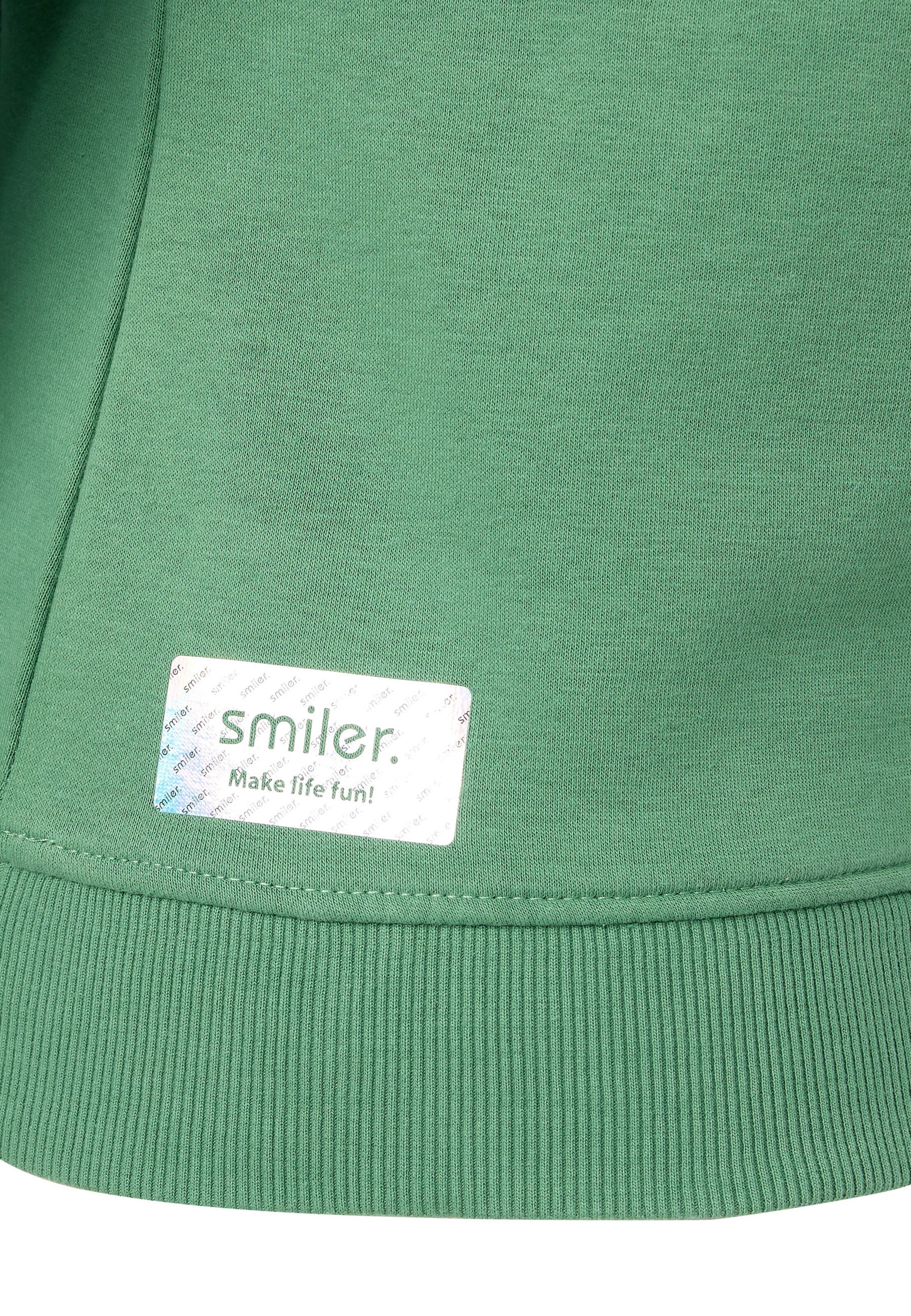 Sweat-shirt smiler. en vert