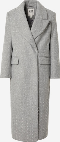 River Island Between-Seasons Coat in Grey: front