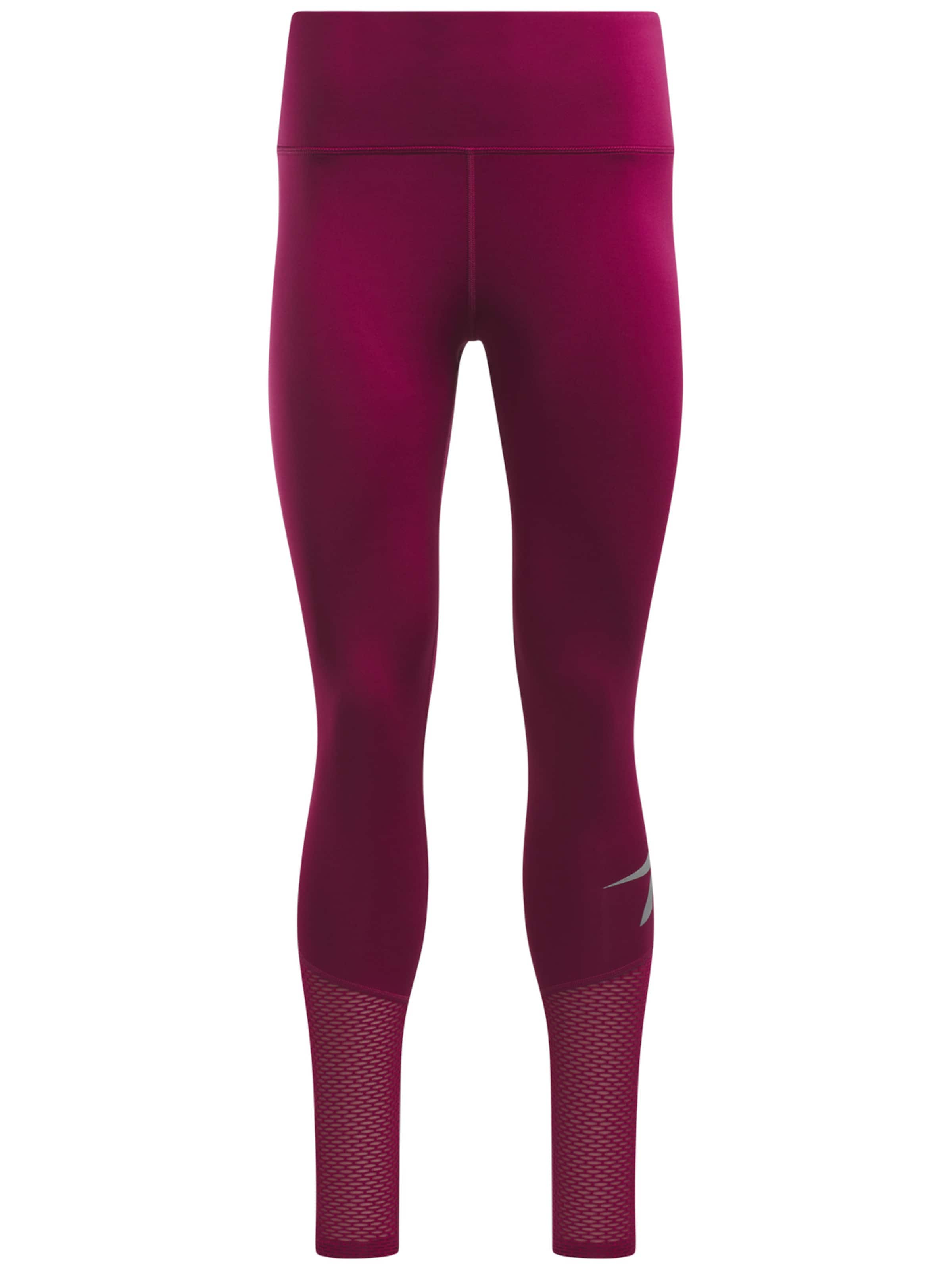 Reebok Skinny Sporthose 'Running Vector' in Pink: Vorderseite