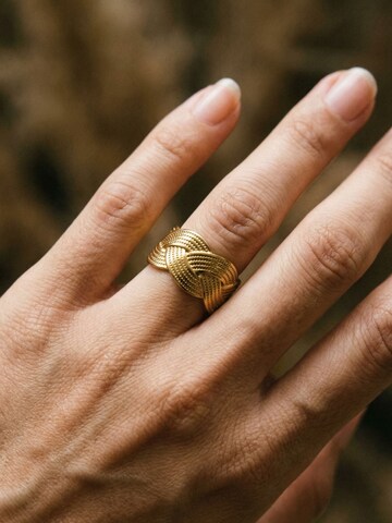 Nemomatheo Ring 'Tresse – Statement-Flechtring' in Gold